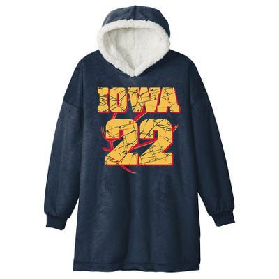 Iowa 22 Basketball Sports Fan Hooded Wearable Blanket