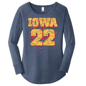 Iowa 22 Basketball Sports Fan Women's Perfect Tri Tunic Long Sleeve Shirt