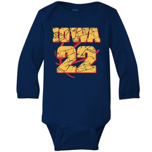 Iowa 22 Basketball Sports Fan Baby Long Sleeve Bodysuit