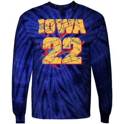 Iowa 22 Basketball Sports Fan Tie-Dye Long Sleeve Shirt