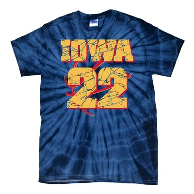 Iowa 22 Basketball Sports Fan Tie-Dye T-Shirt