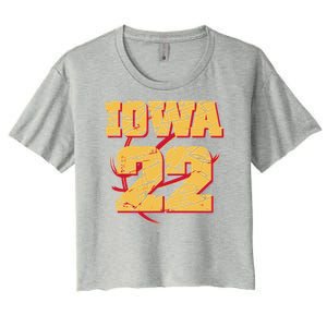 Iowa 22 Basketball Sports Fan Women's Crop Top Tee