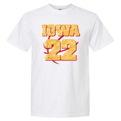 Iowa 22 Basketball Sports Fan Garment-Dyed Heavyweight T-Shirt