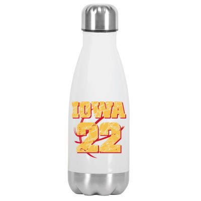 Iowa 22 Basketball Sports Fan Stainless Steel Insulated Water Bottle