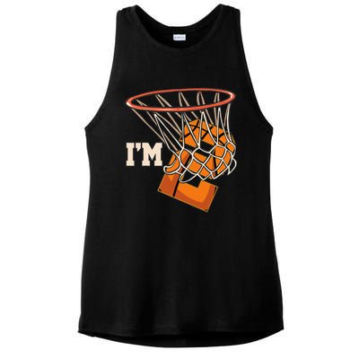 IM 2 Basketball Theme Birthday Party Celebration 2nd Ladies PosiCharge Tri-Blend Wicking Tank