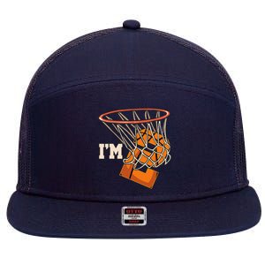 IM 2 Basketball Theme Birthday Party Celebration 2nd 7 Panel Mesh Trucker Snapback Hat