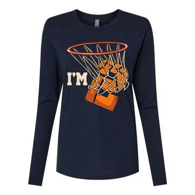 IM 2 Basketball Theme Birthday Party Celebration 2nd Womens Cotton Relaxed Long Sleeve T-Shirt