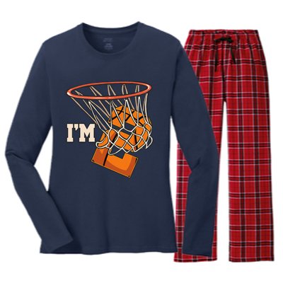 IM 2 Basketball Theme Birthday Party Celebration 2nd Women's Long Sleeve Flannel Pajama Set 