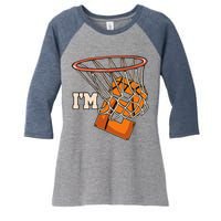 IM 2 Basketball Theme Birthday Party Celebration 2nd Women's Tri-Blend 3/4-Sleeve Raglan Shirt