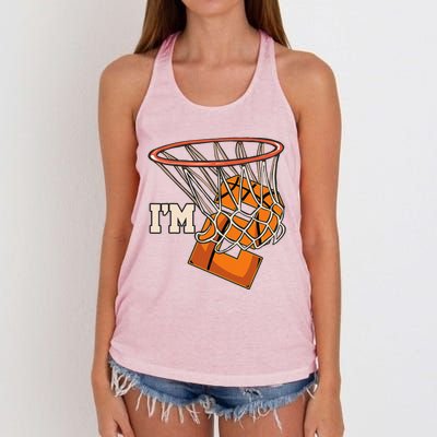 IM 2 Basketball Theme Birthday Party Celebration 2nd Women's Knotted Racerback Tank