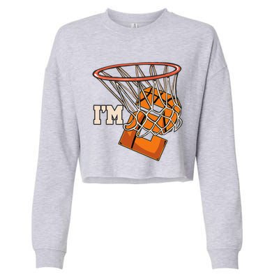 IM 2 Basketball Theme Birthday Party Celebration 2nd Cropped Pullover Crew