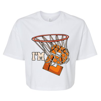 IM 2 Basketball Theme Birthday Party Celebration 2nd Bella+Canvas Jersey Crop Tee