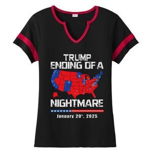 Inauguration 2025 Ending Of A Nightmare Trump 47th President Ladies Halftime Notch Neck Tee