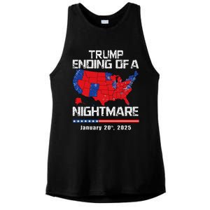 Inauguration 2025 Ending Of A Nightmare Trump 47th President Ladies PosiCharge Tri-Blend Wicking Tank