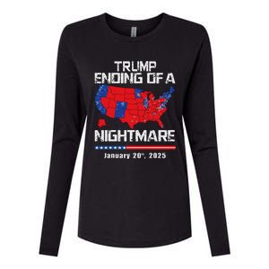 Inauguration 2025 Ending Of A Nightmare Trump 47th President Womens Cotton Relaxed Long Sleeve T-Shirt