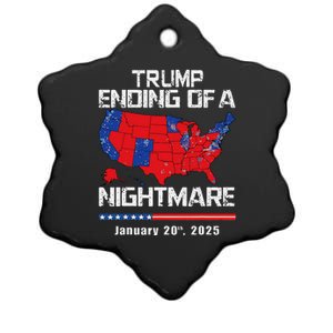 Inauguration 2025 Ending Of A Nightmare Trump 47th President Ceramic Star Ornament