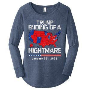 Inauguration 2025 Ending Of A Nightmare Trump 47th President Women's Perfect Tri Tunic Long Sleeve Shirt