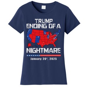 Inauguration 2025 Ending Of A Nightmare Trump 47th President Women's T-Shirt