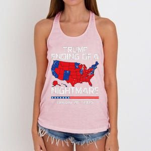 Inauguration 2025 Ending Of A Nightmare Trump 47th President Women's Knotted Racerback Tank