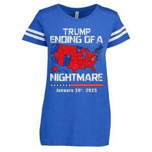 Inauguration 2025 Ending Of A Nightmare Trump 47th President Enza Ladies Jersey Football T-Shirt