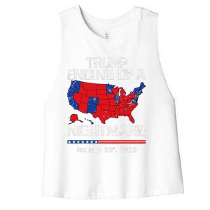 Inauguration 2025 Ending Of A Nightmare Trump 47th President Women's Racerback Cropped Tank