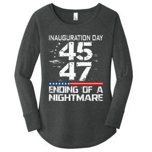 Inauguration 2025 Ending Of A Nightmare Trump 47th President Women's Perfect Tri Tunic Long Sleeve Shirt