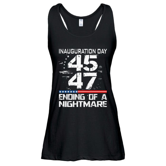 Inauguration 2025 Ending Of A Nightmare Trump 47th President Ladies Essential Flowy Tank