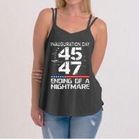 Inauguration 2025 Ending Of A Nightmare Trump 47th President Women's Strappy Tank