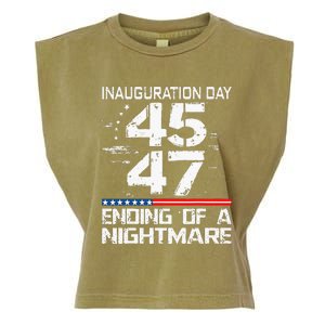 Inauguration 2025 Ending Of A Nightmare Trump 47th President Garment-Dyed Women's Muscle Tee