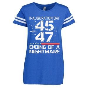 Inauguration 2025 Ending Of A Nightmare Trump 47th President Enza Ladies Jersey Football T-Shirt