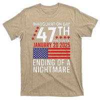 Inauguration 2025 Ending Of A Nightmare Trump 47th President T-Shirt