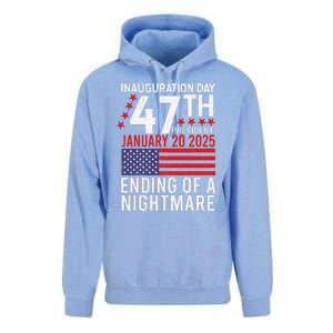 Inauguration 2025 Ending Of A Nightmare Trump 47th President Unisex Surf Hoodie