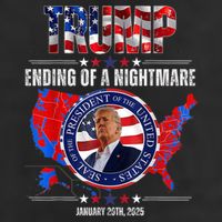 Inauguration 2025 Ending Of A Nightmare President Donald J Trump Adult Drive Performance Visor