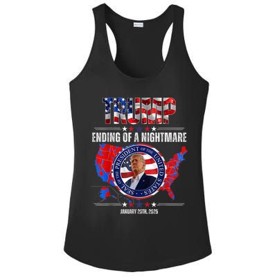 Inauguration 2025 Ending Of A Nightmare President Donald J Trump Ladies PosiCharge Competitor Racerback Tank