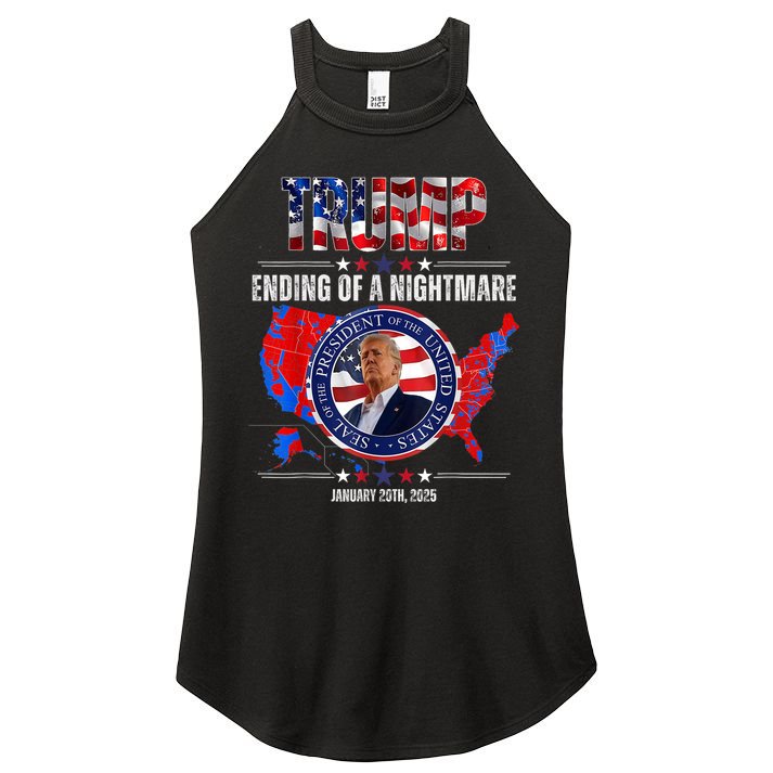 Inauguration 2025 Ending Of A Nightmare President Donald J Trump Women's Perfect Tri Rocker Tank
