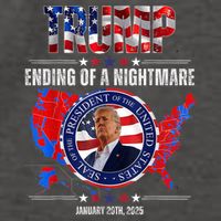 Inauguration 2025 Ending Of A Nightmare President Donald J Trump Vector Backpack