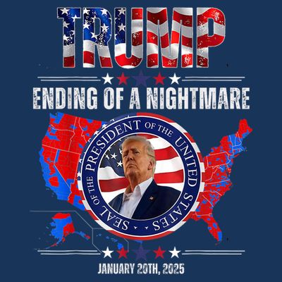 Inauguration 2025 Ending Of A Nightmare President Donald J Trump T-Shirt