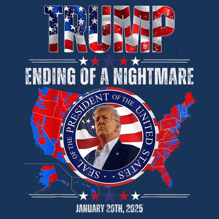 Inauguration 2025 Ending Of A Nightmare President Donald J Trump Flatbill Hat