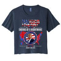 Inauguration 2025 Ending Of A Nightmare President Donald J Trump Women's Crop Top Tee