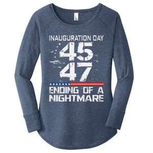 Inauguration 2025 Ending Of A Nightmare Trump 47th President (3) Women's Perfect Tri Tunic Long Sleeve Shirt