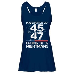 Inauguration 2025 Ending Of A Nightmare Trump 47th President (3) Ladies Essential Flowy Tank