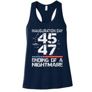 Inauguration 2025 Ending Of A Nightmare Trump 47th President (3) Women's Racerback Tank