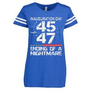 Inauguration 2025 Ending Of A Nightmare Trump 47th President (3) Enza Ladies Jersey Football T-Shirt