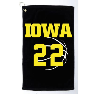 IOWA 22 Jersey 22 Golden Yellow Sports Team Jersey Number Golf Towel