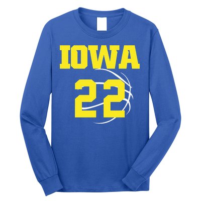 IOWA 22 Jersey 22 Golden Yellow Sports Team Jersey Number Long Sleeve Shirt