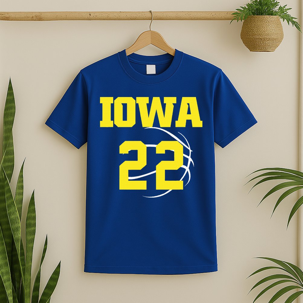 IOWA 22 Jersey 22 Golden Yellow Sports Team Jersey Number T-Shirt