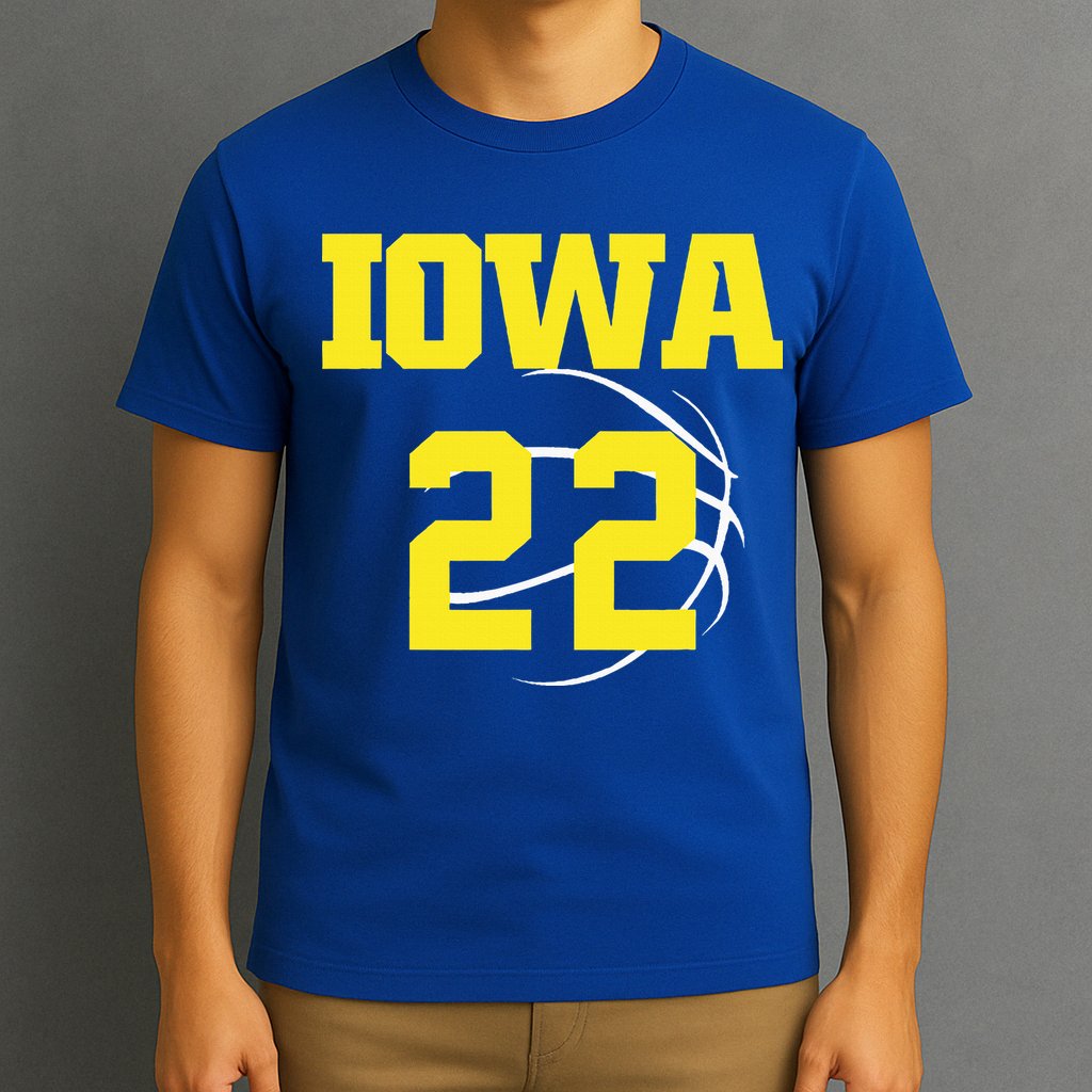 IOWA 22 Jersey 22 Golden Yellow Sports Team Jersey Number T-Shirt