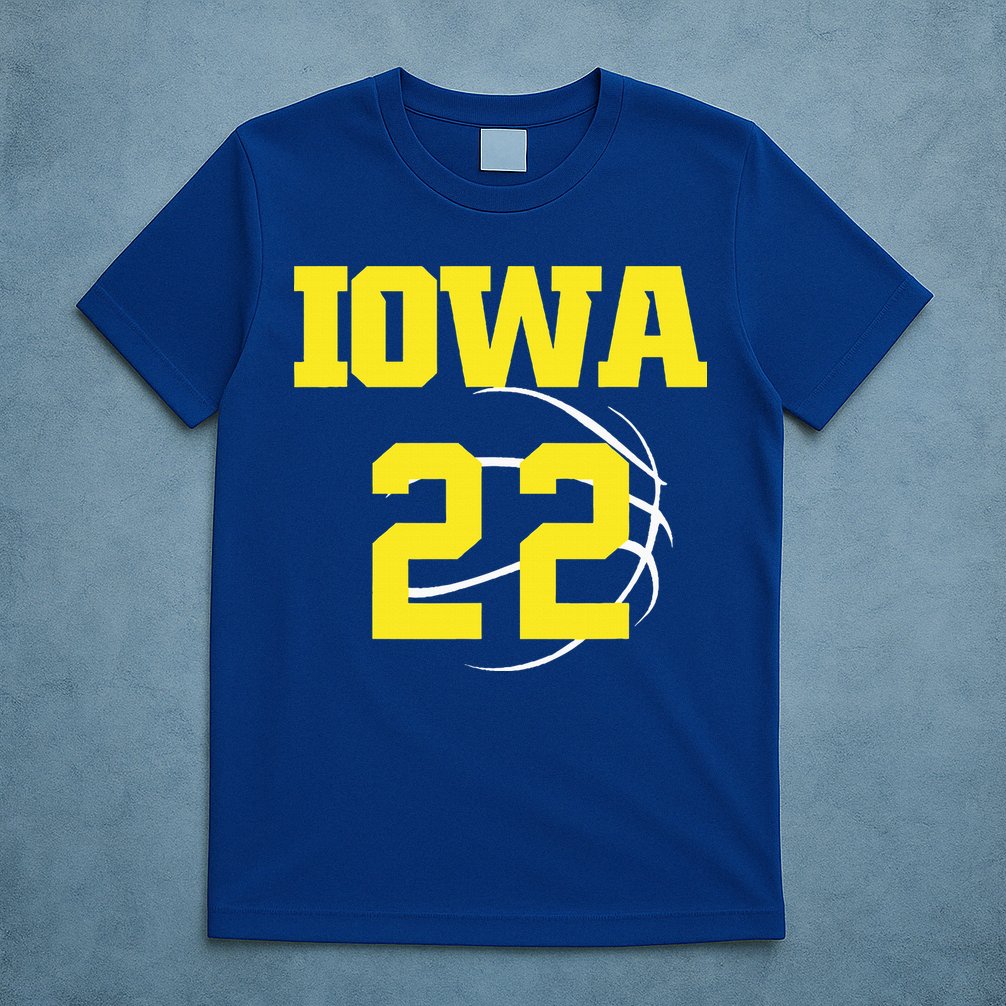 IOWA 22 Jersey 22 Golden Yellow Sports Team Jersey Number T-Shirt