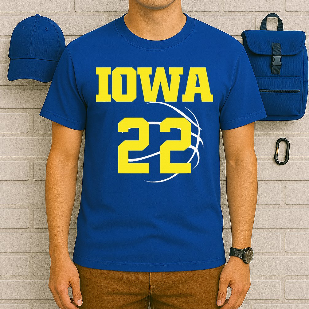 IOWA 22 Jersey 22 Golden Yellow Sports Team Jersey Number T-Shirt