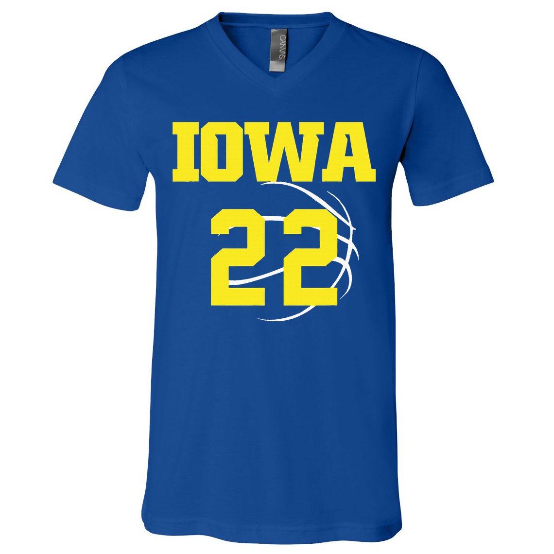 IOWA 22 Jersey 22 Golden Yellow Sports Team Jersey Number V-Neck T-Shirt